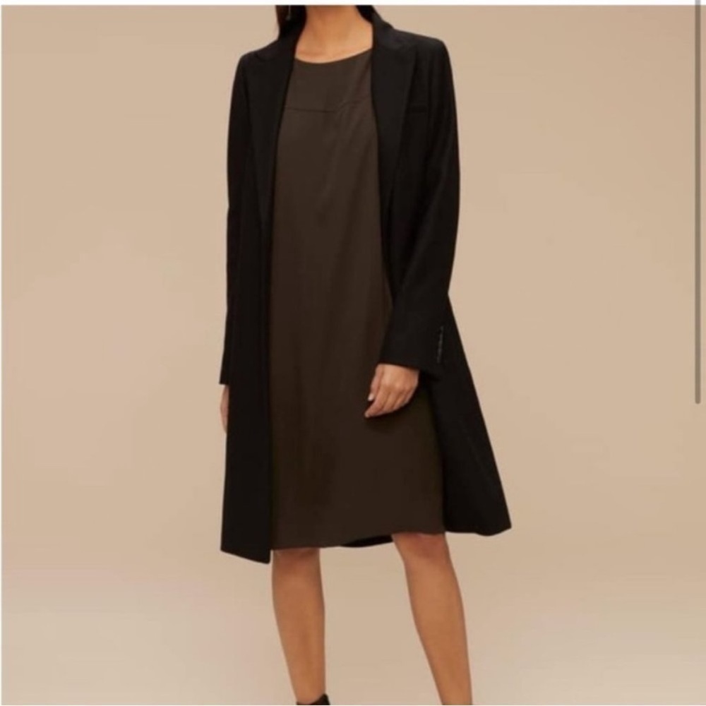 Aritzia Babaton MEDIUM Long Sleeve Fairman Dress Black office